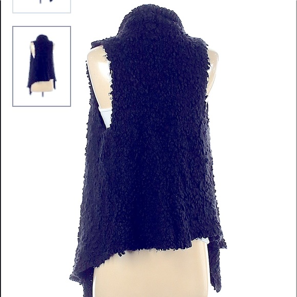 🖤Kensie’s Women’s Black Super Soft Faux Fur Bobble Vest Draped, Very Flattering - Picture 8 of 16